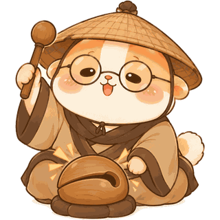 吉祥物敲木鱼